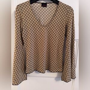 Tan Patterned Women's Top